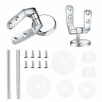 Toilet Seat Hinges Replacement, Chrome Finished Toilet Seat Hinge Fixings, Toilet Seat Hardware for Most Toilet Seats(2 Pcs)