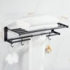 HIGOH Towel Rack Bath Towel Rack, Light Bathroom Towel Holder, Nordic Bathroom Rack Toilet Home Bathroom Hardware
