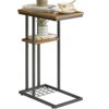 YMYNY C Shaped End Table, Snack Table, Side Table for Small Spaces, Living Room, Bedroom, Industrial, Small Table, Easy Install, 40 x 26 x 61.5CM