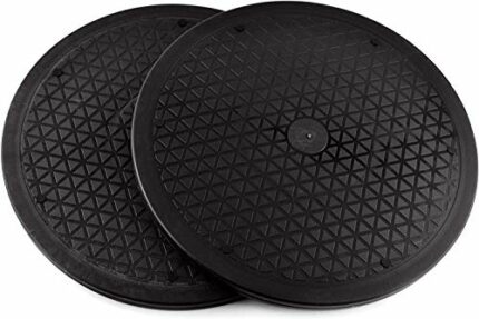 Hexint 2 Pieces 360° Rotating Swivel Stand Turntable Heavy Duty Lazy Susan with Steel Ball Bearings for Big Screen TV Computer Monitor Laptop Art