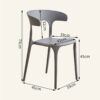 WALNUT Plastic Chairs For Kitchen Living Room Chair Meeting Negotiation Stool Commercial Place Furniture Tea Shop (Color : D, Size : Light Grey)