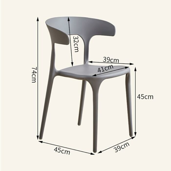 WALNUT Plastic Chairs For Kitchen Living Room Chair Meeting Negotiation Stool Commercial Place Furniture Tea Shop (Color : D, Size : Light Grey)