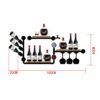 Wine rack Wrought Iron Loft Retro Industrial Wind Wall Wine Rack Wall-mounted Wine Rack Water Pipe Rack Goblet Holder Shelf (size: 120 × 60cm)