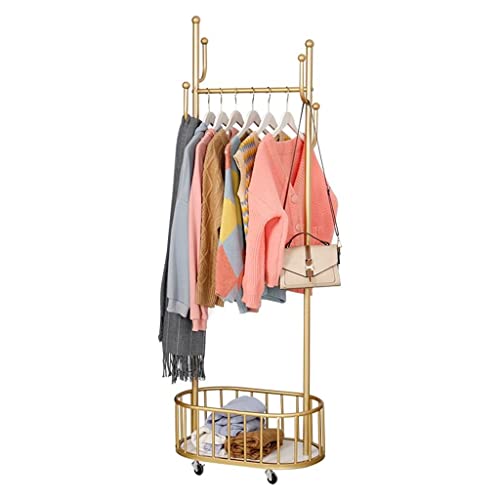 LUKEO Removable coat rack home hanger Nordic floor rack with storage coat rack (Color : D, Size