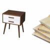 SDFGH Retro Bedside Table Minimalist Bedside Table, Double Drawer Design Bedside Table