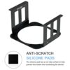 IFCASE Aluminum Under Desk Mount for Mac Studio M1 Max, Ultra with Anti-Scratch Pad (Black)