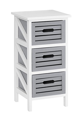Premier Housewares 2404023 Vermont 3-Drawer Chest - Grey