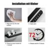 Pack of 2 Bathroom Towel Rails, Black, 19 cm/32.5 cm, Shower Towel Holder, Washbasin Cabinet, Bathroom Body Mounting [No Drilling]
