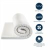 XIA Comfort Foam Mattress Topper - Highly Breathable and Durable - 80 x 200 x 5 cm