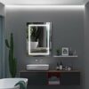 Tokvon® Picasso Bathroom Mirror with LED Lights丨Shaver Socket丨Anti Fog Demister Touch Sensor丨Adjustable Color Temperature丨Wall Mounted丨500 x 700