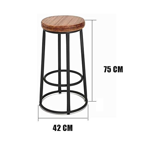 SDFGH Nordic light luxury bar chair simple net red bar stool front desk cafe restaurant leisure back high stool