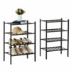 Trenect Bamboo Shoe Rack for Entryway 6 Tier Narrow Vertical Small Shoe Rack Closet Shoe Storage Stackable Shoe Organizer Shoe Shelf for Small Sp