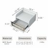 blingworld Floating Mirror Nightstand,White Bedside Table,Small Night Stand,Modern End Table with Drawer,Silver with Mirror Drawer,Side Table Wal