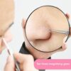 WUBAYI Magnifying Mirror Makeup Mirror, 10X Magnifier Compact Mirrors with 2 Suction Cups Round Pocket Mirror Travel Mirror for Shaving Makeup (3