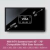 TV Wall Bracket Mount 42” – 70”, SLx Fixed Position Strong Slim Profile TV Bracket Max VESA 400 * 400 with Built In Spirit Level & Wall Fixing Ki