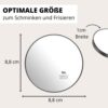 PARSA Beauty Suction Cup Shower Mirror Bathroom Mirror with 10x Magnification Black Matte