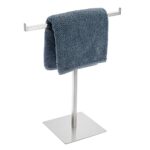 Sumnacon Hand Towel Holder, Free-Standing Stainless Steel Towel Rack for Hand Face Dish Towel Washcloth Drying,Adjustable Hand Towel Stand for Ba