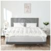 Quilted Mattress Topper King Size 10cm Deep | Hotel Quality King Size Mattress Topper 4 Inch Thick with Elastic Corner Straps | Hypoallergenic &