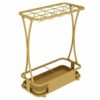 AANAN Umbrella Stands,Office Metal Umbrella Stand Holder, Modern Large Umbrella Rack with Hooks and Removable Drip Tray, for Hallway Entryway Ind