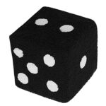 Tnfeeon Shoes Stool, Smooth Touch Dice Design Foot Stool Soft, Stable Base, Easy for Bedroom for Home (29x29x25cm)