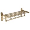 HIGOH Towel Racks,Bathroom Towel Rack Wall Mounted Towel Holder,Bathroom Accessories Carved Brass Towel Rack,Towel Holder Towel Bar,Bathroom Shel