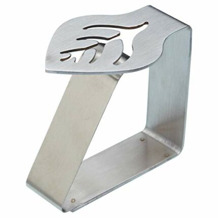Trimming Shop Leaf Design Tablecloth Clips 4 Pack Stainless Steel Decorative Table Cover Clamps, Silver Anti Rust Tablecloth Holder For Outdoor P