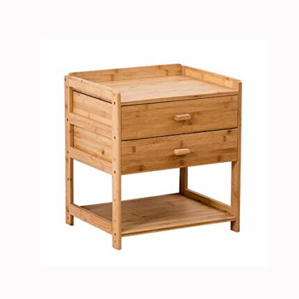 N/A Bedside Cabinet Simple Mini Bedside Cabinet, Storage Cabinet with Removable Double Drawer Design