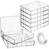 20 Pack Cassette Cases Clear Plastic Blank Cassette Tape Audio Cassette Individual Storage with Clear Tape for Blank Voice Recording Cassette Tap