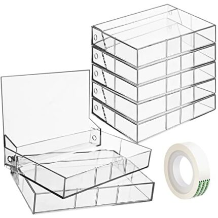 20 Pack Cassette Cases Clear Plastic Blank Cassette Tape Audio Cassette Individual Storage with Clear Tape for Blank Voice Recording Cassette Tap