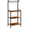 HOOBRO Kitchen Unit with Worktop, Tall Microwave Oven Stand Shelf, Baker's Rack, Kitchen Shelves Free Standing, Utensils Utility Storage Rack, In