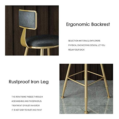 AANAN Stools,Stool,Bar Stools Dining Chairs Pub Bar Height Barstool, Modern Contemporary Dining Caf Bar Stool Chairs with Pink Seat and Backrest,