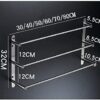 XHALERY Towel Bar Rail 3-Tier Bath Towel Rack 304 Brushed Finish Stainless Steel Wall Mounted Towel Holder 40 cm Towel Rails for Kitchen Bathroom