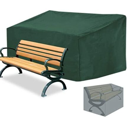 Ixppidxi Dust coverGarden Bench Covers, Oxford Fabric Outdoor Patio Bench Seat Cover with Drawstring, Waterproof, Windproof, Anti-UV Outdoor Pati