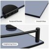 Glass Bathroom Shelves, Set of 2 Glass Corner Shelf Wall Mount, Shower Corner Shelves with Rail, Floating Glass Shelves for Bathroom Kitchen Livi