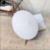 Cyrank Paper Parasol Umbrella,White Wedding Paper Umbrella,White Parasol Umbrella Chinese/Japanese Decorative Umbrella White DIY Painting Decorat