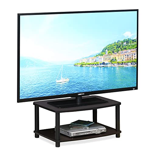 Furinno Toolless TV Stands, Wood, Dark Walnut, one size