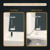 Quick-Release Soft Close Standard Size Oval Toilet Seat Durable Slow Close Loo Seat Comes with Dual Fitting (Top & Bottom) White