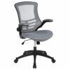 Flash Furniture Office Chair, Ergonomic Office Chair with Mesh Back Support, Contoured and Height Adjustable Seat and Tilt Lock Lever, Grey, 64.7
