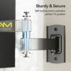 Alphamount TV Wall Bracket Swivel Tilt for 13-30 inch TV & Monitor up to 15 kg, Full Motion Single Monitor Arm TV Wall Mount for Corner, Max VESA