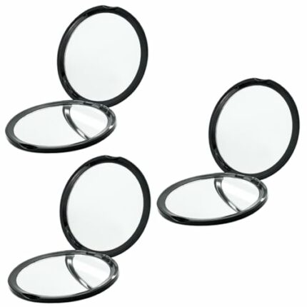 Beavorty 3pcs magnifying mirror round makeup mirror with lights shower mirror fogless for shaving double sided compact mirror folding compact mir
