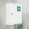 Universal Bargain First Aid Wall Mount Cabinet Locker Box Lockable Case Wall Mounted Box For Medicine And First Aid Container Storage Emergency L