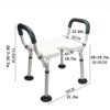 WANGZI Elderly Bath Chair Shower Chair Free Punching Elderly Shower Chair Bathroom Stool Bath Stool Non-Slip Bath Seat,White