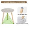 Hanobe Small Round Side Table: Boho Floral End Tables for Living Room Bohemian Accent Bedside Table White Bedroom Nightstand Farmhouse Home Decor
