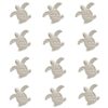 Drawer Knob in Rustic Sea Turtle Antique Distressed White Design for Cabinet Door Dresser Drawer Furniture Hardware (A Set of 12)