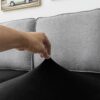 Rosnek Velvet Sofa Seat Cover,1 Seater Sofa Cushion Covers Non Slip Sofa Slipcovers with Elastic Bottom,Stretchy&Thicker&Soft Sofa Protectors fro