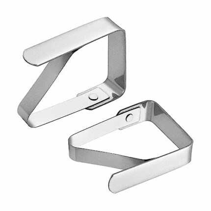 CORTNEY 10 Pcs Tablecloth Clips, Stainless Steel Table Cover Clamps, Flexible Table Cloth Holders for Indoor and Outdoor Use, for Home, Restauran