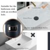 Wasserrhythm Pop up Basin Waste Matte Black Slotted for Bathroom Sinks with Overflow Click Clack Sprung Plug 1/4 BSPP UK Standard
