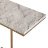 Versa Padua Auxiliary Living, Room or Kitchen. Modern Low Table, Measures (W x L x H) 61 x 26 x 46 cm, Wood and Metal, Gold and Marble