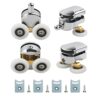 4 Pcs 25mm Shower Door Rollers, Replacement Sliding Shower Door Runners Wheels for 4-6mm Glass, Curved Shower Door Rollers, Shower Enclosure Acce