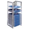 Hama Nexus CD Rack for 20 CDs (CD storage for hanging or standing, space-saving, small CD stand, for the office or any room), Silver